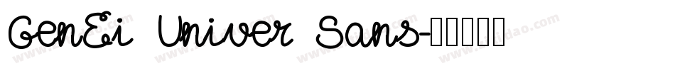 GenEi Univer Sans字体转换
